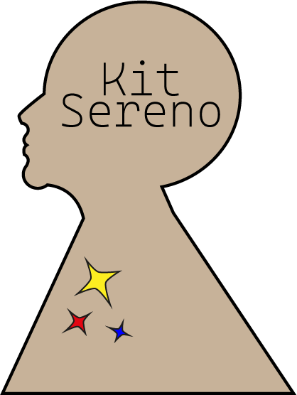 Isologo de Kit Sereno: silueta de perfil con el nombre de la marca